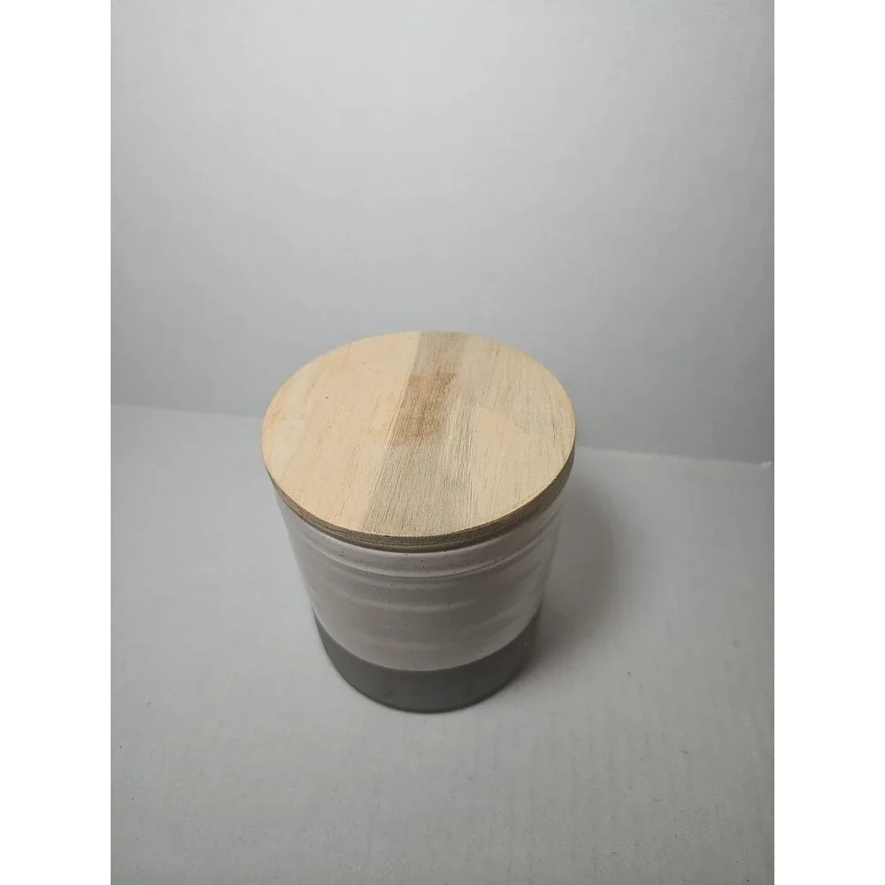 Bee & Willow Half-glazed Ceramic Stoneware Storage Canister with Airtight Lid